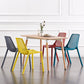 Modern Plastic Chair Slat Back Side Chair in Matte Finish for Home