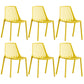 Modern Plastic Chair Slat Back Side Chair in Matte Finish for Home