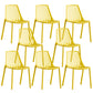 Modern Plastic Chair Slat Back Side Chair in Matte Finish for Home