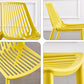 Modern Plastic Chair Slat Back Side Chair in Matte Finish for Home