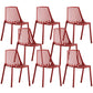 Modern Plastic Chair Slat Back Side Chair in Matte Finish for Home