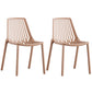 Modern Plastic Chair Slat Back Side Chair in Matte Finish for Home