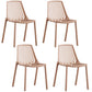 Modern Plastic Chair Slat Back Side Chair in Matte Finish for Home