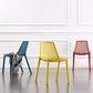 Modern Plastic Chair Slat Back Side Chair in Matte Finish for Home