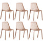 Modern Plastic Chair Slat Back Side Chair in Matte Finish for Home