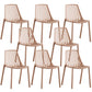Modern Plastic Chair Slat Back Side Chair in Matte Finish for Home
