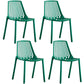 Modern Plastic Chair Slat Back Side Chair in Matte Finish for Home