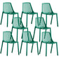 Modern Plastic Chair Slat Back Side Chair in Matte Finish for Home