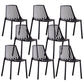 Modern Plastic Chair Slat Back Side Chair in Matte Finish for Home