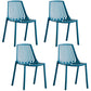 Modern Plastic Chair Slat Back Side Chair in Matte Finish for Home