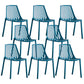 Modern Plastic Chair Slat Back Side Chair in Matte Finish for Home