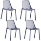 Modern Plastic Chair Slat Back Side Chair in Matte Finish for Home