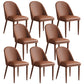 Contemporary Faux Leather Dining Chair Parsons Chair in Matte Finish for Kitchen