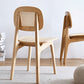Sillas de comedor de ratán modernas muebles de comedor abiertos con patas de madera en acabado mate