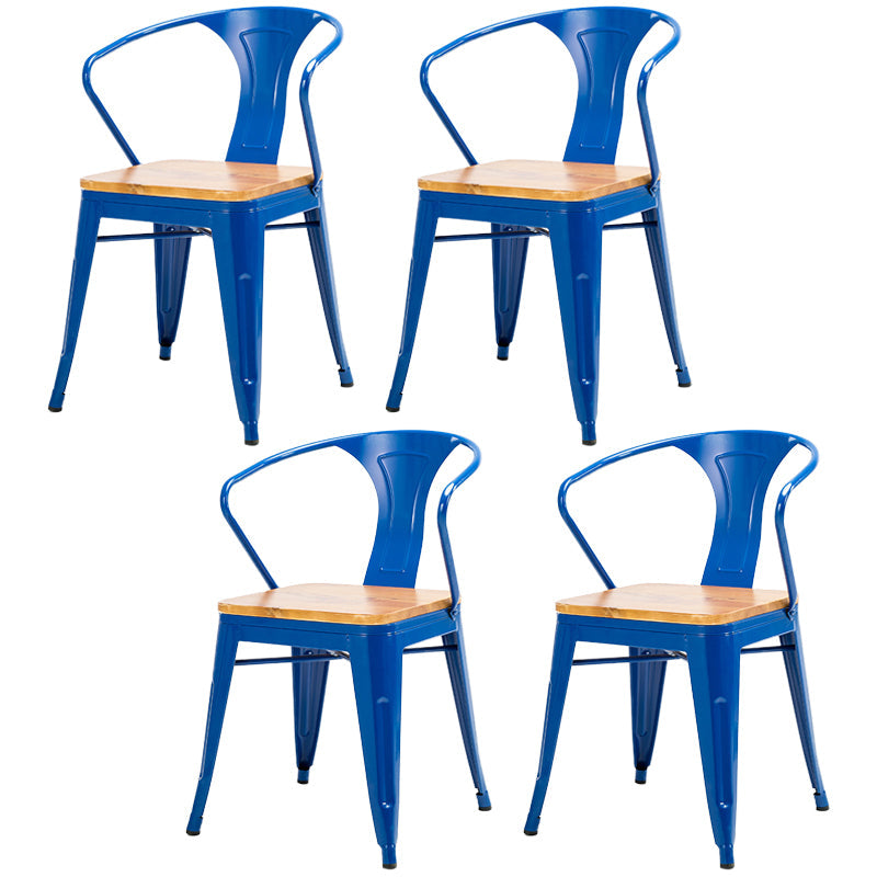 Industrial Metall Essstuhl Offene Rückenfuttermöbel im matten Finish für Innenräume