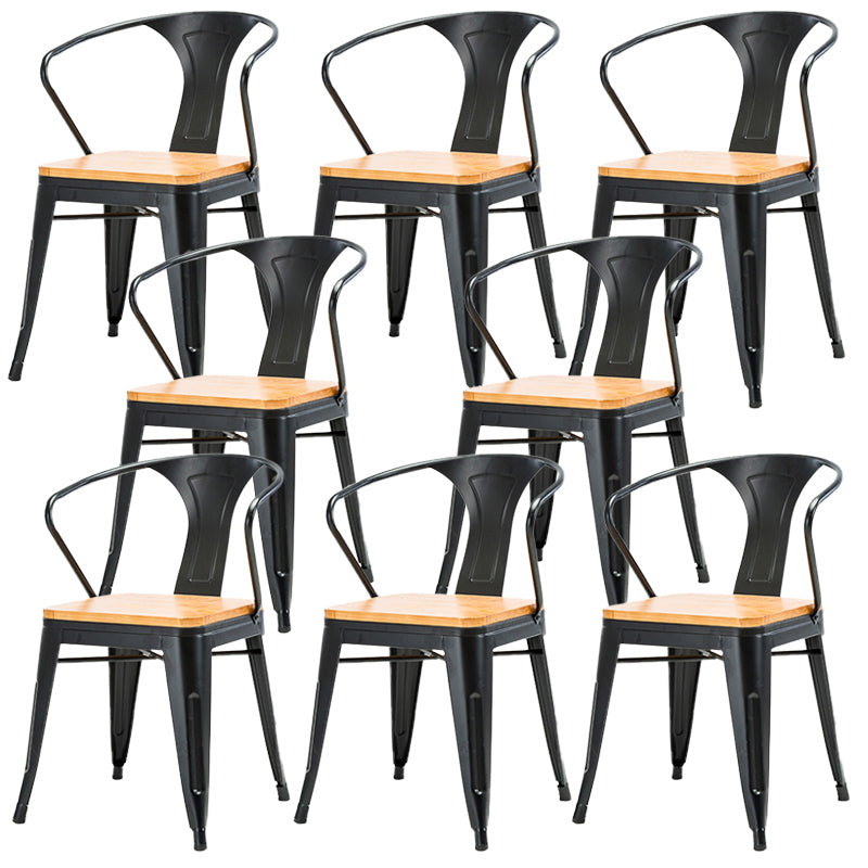 Industrial Metall Essstuhl Offene Rückenfuttermöbel im matten Finish für Innenräume