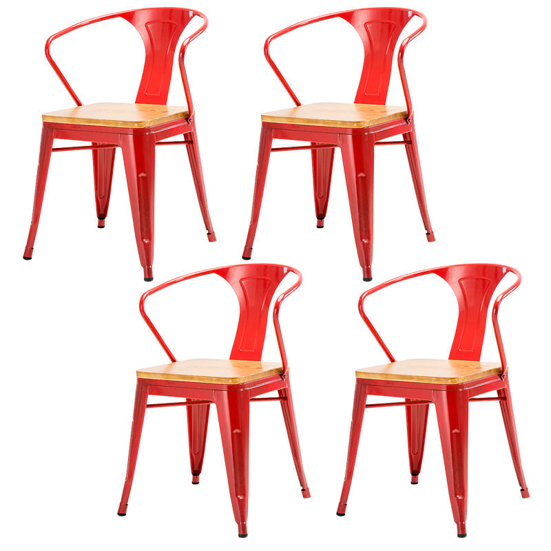 Industrial Metall Essstuhl Offene Rückenfuttermöbel im matten Finish für Innenräume