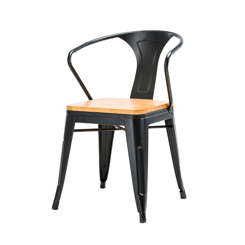 Industrial Metall Essstuhl Offene Rückenfuttermöbel im matten Finish für Innenräume