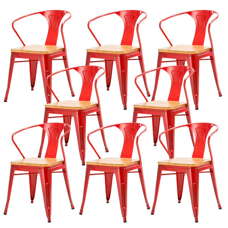 Industrial Metall Essstuhl Offene Rückenfuttermöbel im matten Finish für Innenräume