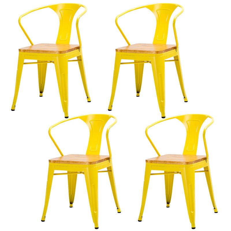 Industrial Metall Essstuhl Offene Rückenfuttermöbel im matten Finish für Innenräume