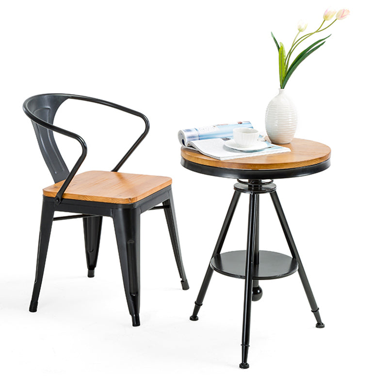 Industrial Metall Essstuhl Offene Rückenfuttermöbel im matten Finish für Innenräume