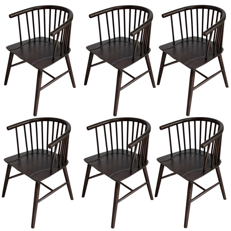 Modern Wood Dining Chair Slat Back Side Chair in Matte Finish for Home