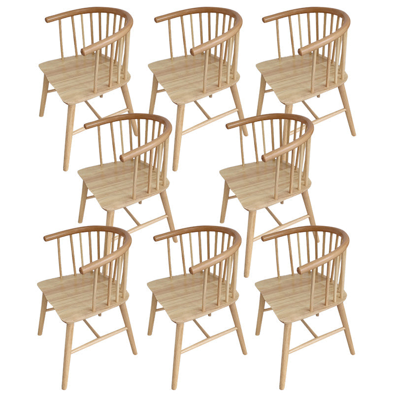 Modern Wood Dining Chair Slat Back Side Chair in Matte Finish for Home