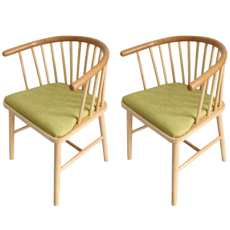 Modern Wood Dining Chair Slat Back Side Chair in Matte Finish for Home