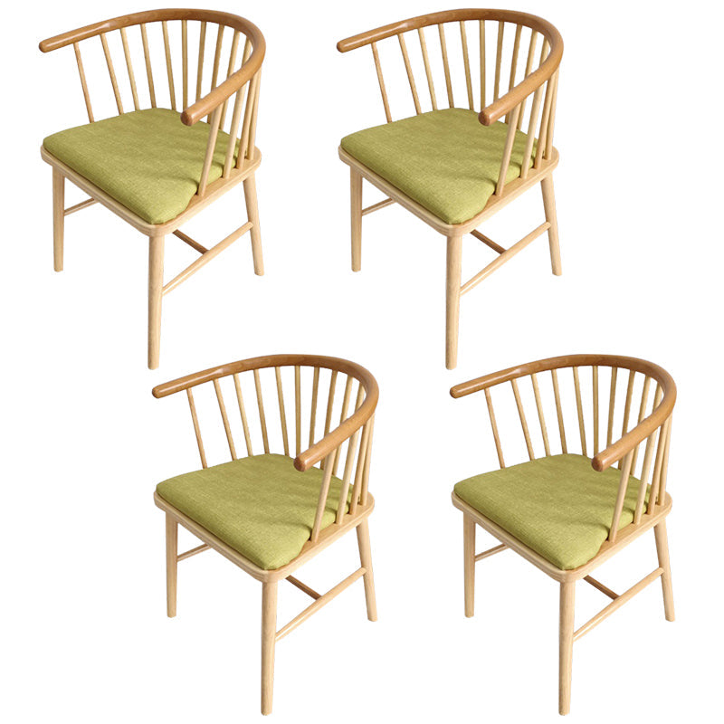 Modern Wood Dining Chair Slat Back Side Chair in Matte Finish for Home