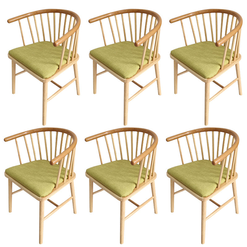 Modern Wood Dining Chair Slat Back Side Chair in Matte Finish for Home