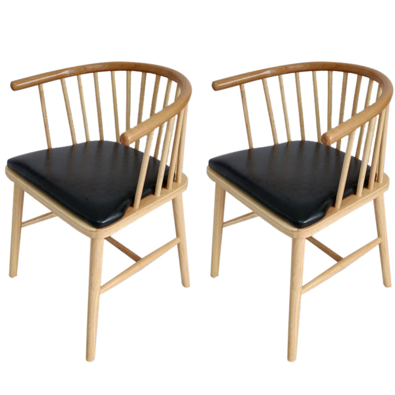 Modern Wood Dining Chair Slat Back Side Chair in Matte Finish for Home