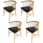 Modern Wood Dining Chair Slat Back Side Chair in Matte Finish for Home