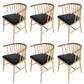 Modern Wood Dining Chair Slat Back Side Chair in Matte Finish for Home