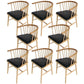 Modern Wood Dining Chair Slat Back Side Chair in Matte Finish for Home