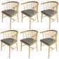 Modern Wood Dining Chair Slat Back Side Chair in Matte Finish for Home