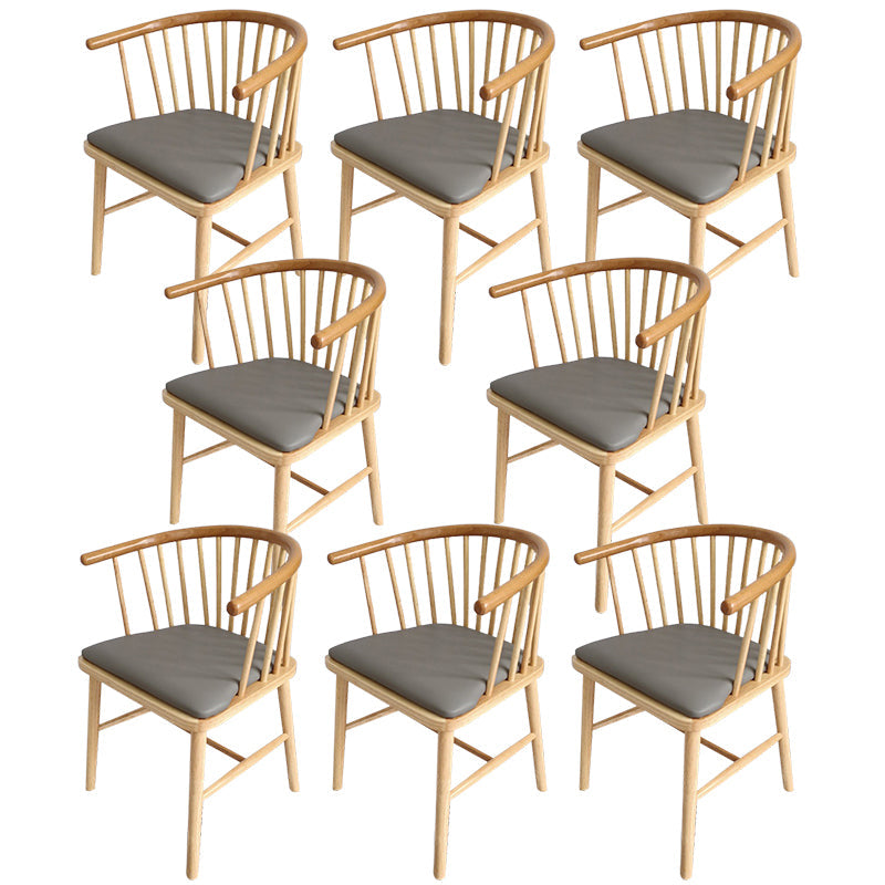 Modern Wood Dining Chair Slat Back Side Chair in Matte Finish for Home