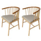 Modern Wood Dining Chair Slat Back Side Chair in Matte Finish for Home