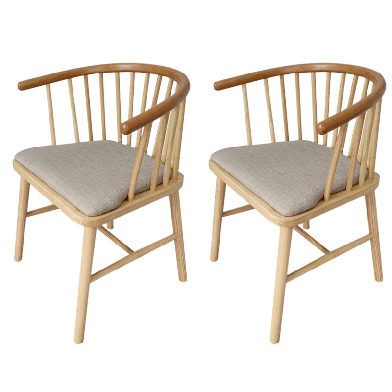 Modern Wood Dining Chair Slat Back Side Chair in Matte Finish for Home