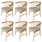 Modern Wood Dining Chair Slat Back Side Chair in Matte Finish for Home