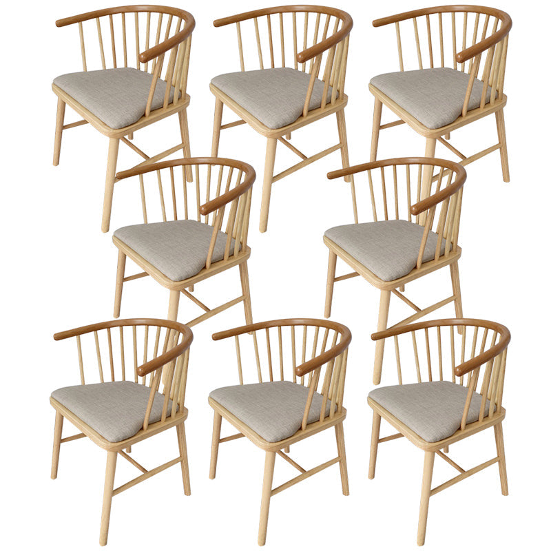 Modern Wood Dining Chair Slat Back Side Chair in Matte Finish for Home
