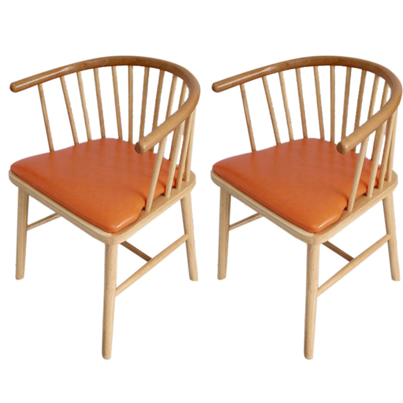 Modern Wood Dining Chair Slat Back Side Chair in Matte Finish for Home