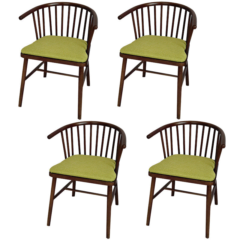 Modern Wood Dining Chair Slat Back Side Chair in Matte Finish for Home