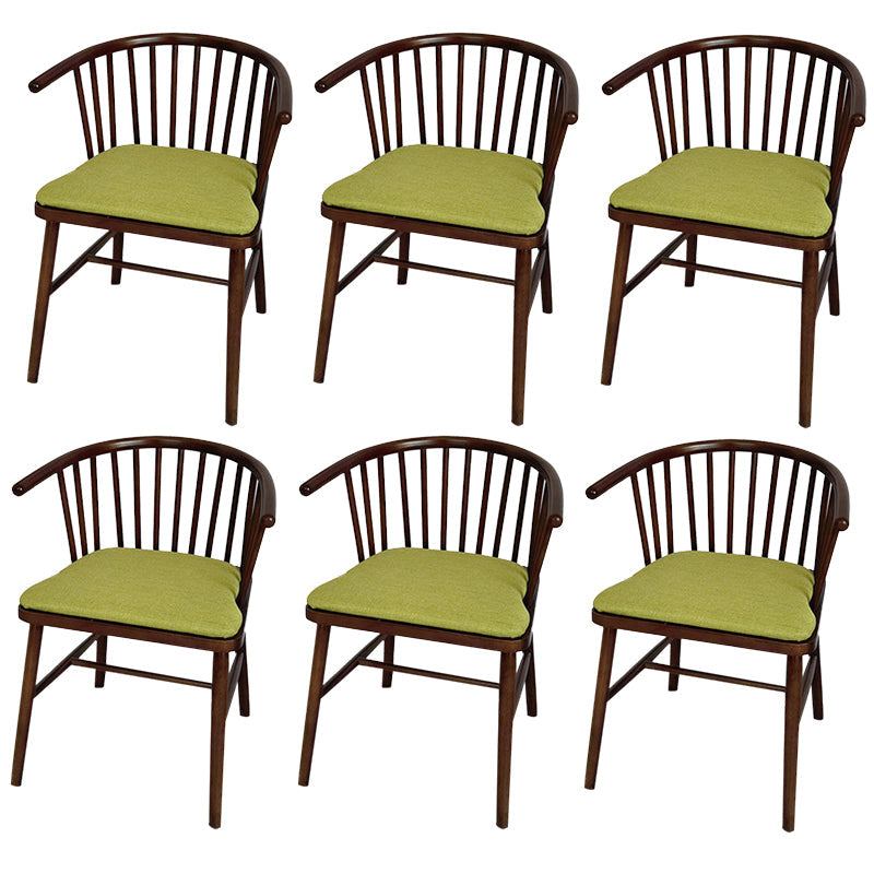 Modern Wood Dining Chair Slat Back Side Chair in Matte Finish for Home