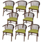 Modern Wood Dining Chair Slat Back Side Chair in Matte Finish for Home