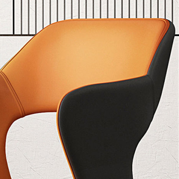 Contemporary Linen Dining Chair Open Back Dining Side Furniture in Matte Finish for Home Clearhalo 'Dining Chairs' 'Dining Tables & Seating' 'dining_chair' 'furn' 'furn_dining_chair' 'Furniture' 'Kitchen & Dining Furniture' 5492378