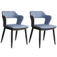 Contemporary Linen Dining Chair Open Back Dining Side Furniture in Matte Finish for Home Blue 2 Piece Set Clearhalo 'Dining Chairs' 'Dining Tables & Seating' 'dining_chair' 'furn' 'furn_dining_chair' 'Furniture' 'Kitchen & Dining Furniture' 5492390