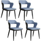 Contemporary Linen Dining Chair Open Back Dining Side Furniture in Matte Finish for Home Blue 4 Piece Set Clearhalo 'Dining Chairs' 'Dining Tables & Seating' 'dining_chair' 'furn' 'furn_dining_chair' 'Furniture' 'Kitchen & Dining Furniture' 5492393
