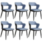 Contemporary Linen Dining Chair Open Back Dining Side Furniture in Matte Finish for Home Blue 6 Piece Set Clearhalo 'Dining Chairs' 'Dining Tables & Seating' 'dining_chair' 'furn' 'furn_dining_chair' 'Furniture' 'Kitchen & Dining Furniture' 5492394