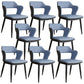 Contemporary Linen Dining Chair Open Back Dining Side Furniture in Matte Finish for Home Blue 8 Piece Set Clearhalo 'Dining Chairs' 'Dining Tables & Seating' 'dining_chair' 'furn' 'furn_dining_chair' 'Furniture' 'Kitchen & Dining Furniture' 5492396