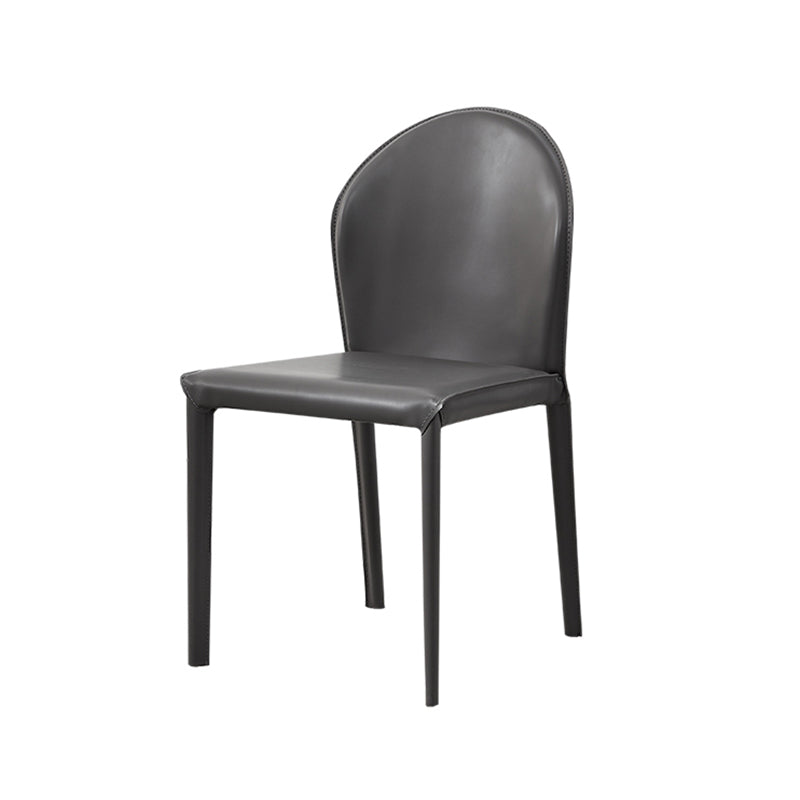 Modern Style Leather Armless Dining Chairs Metal Dining Chair for Home Use